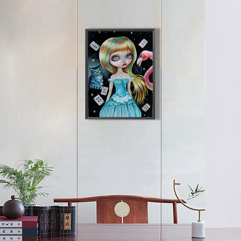 Sad Alice 30*40Ccm(canvas) full round drill diamond painting