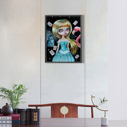 Sad Alice 30*40Ccm(canvas) full round drill diamond painting