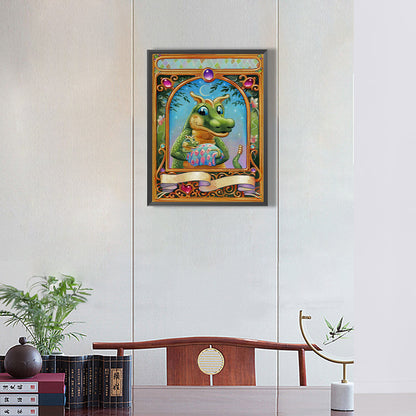 Dinosaur Mother And Her Baby-O630*40cm(canvas) full-round drill diamond painting