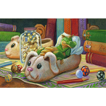 Sleeping Dinosaur-O630*50cm(canvas) full-round drill diamond painting