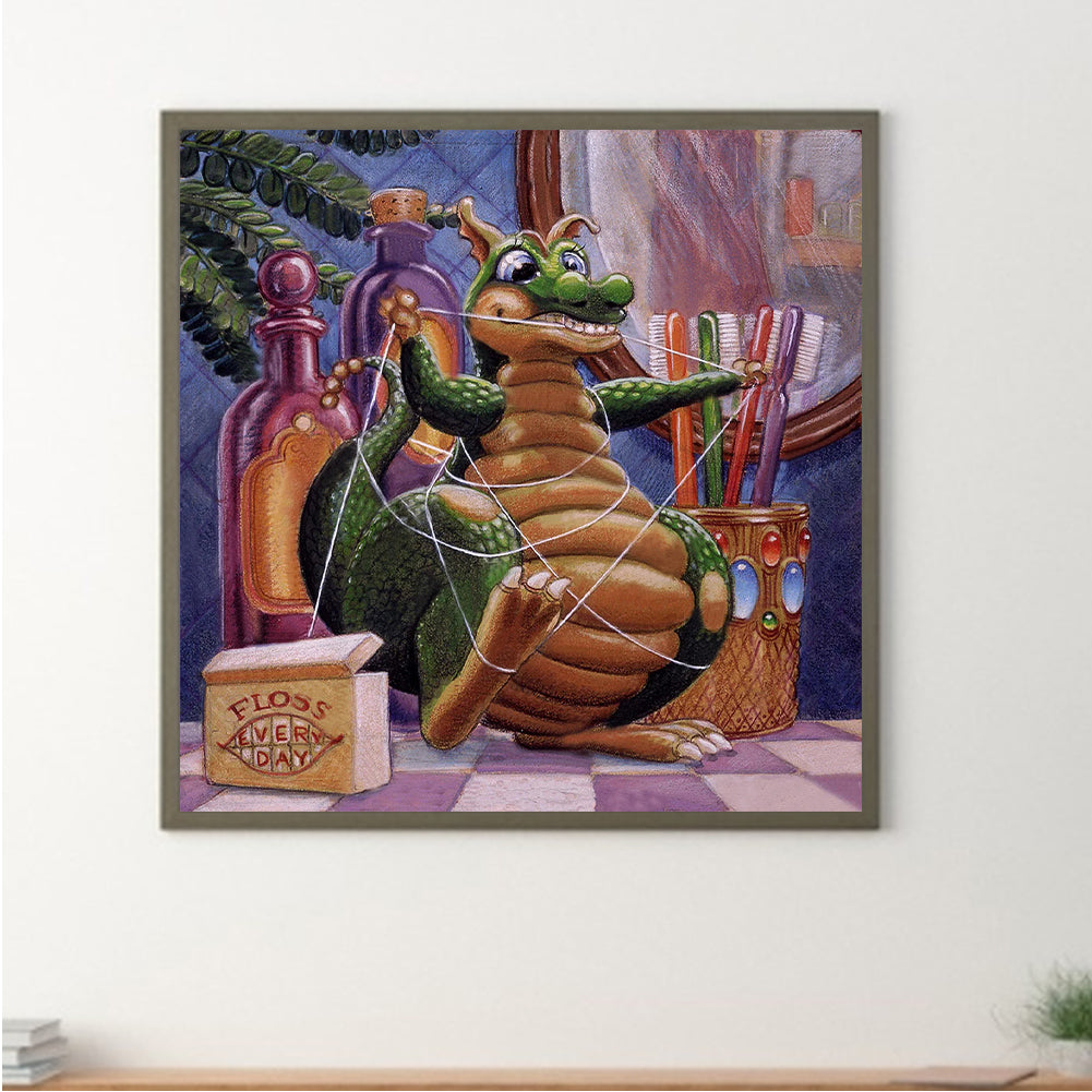 Dragon Man - Full Square Drill Diamond Painting 30*30CM