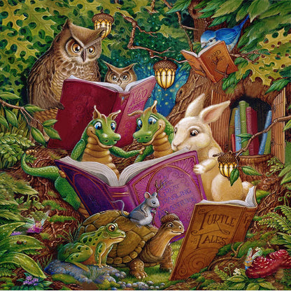 Little Dragon Reading - Full Square Drill Diamond Painting 40*40CM