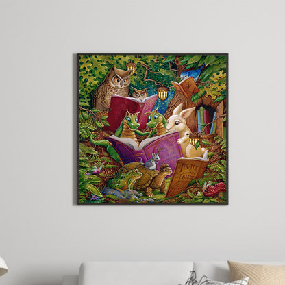 Little Dragon Reading - Full Square Drill Diamond Painting 40*40CM
