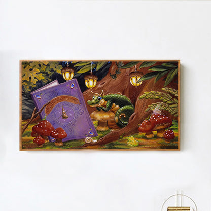 Little Dragon Reading - Full Square Drill Diamond Painting 50*30CM