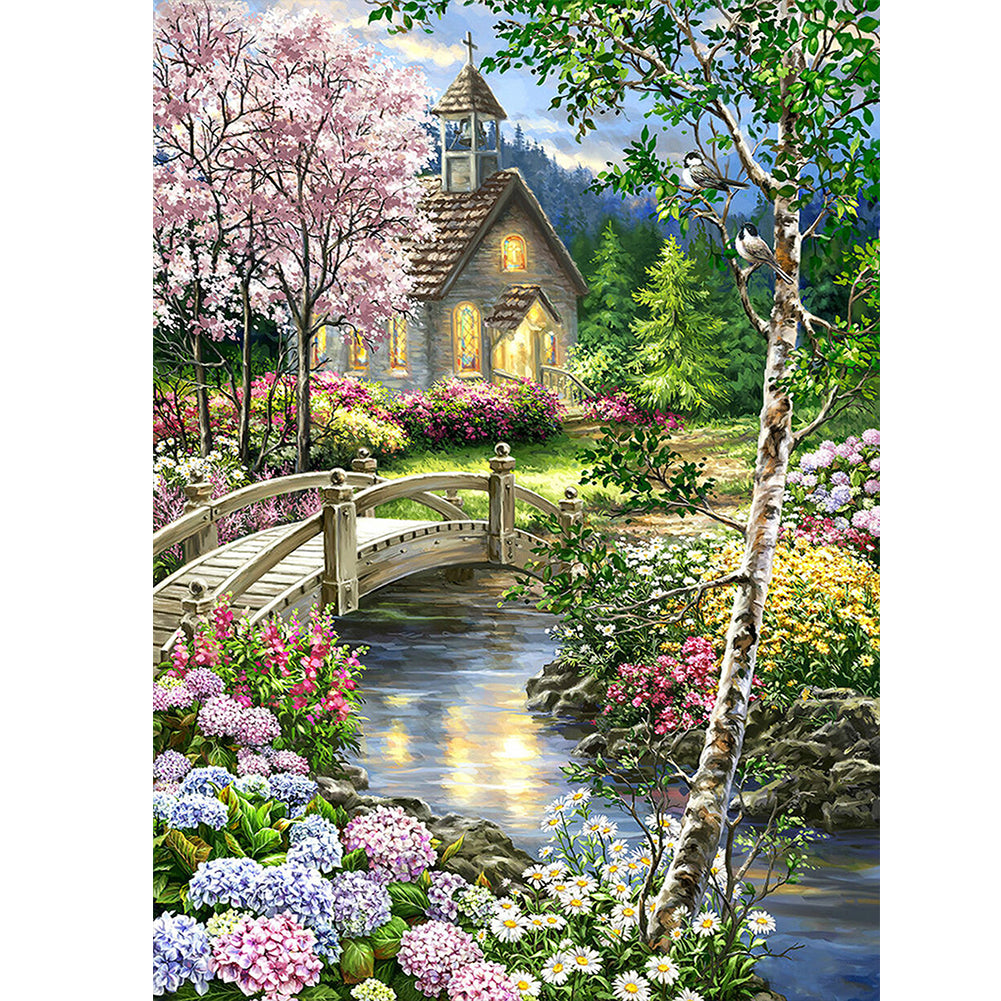 Xiaoqiao Liushui People 45*60Ccm(canvas) full round drill diamond painting