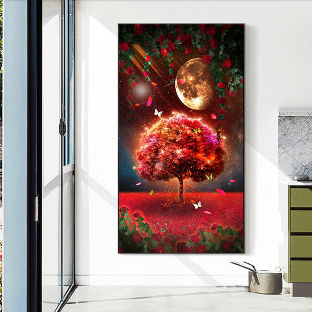 Moonlight Meteor Butterfly Mangrove 40*70Ccm(canvas) full round drill diamond painting