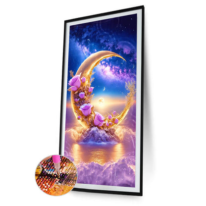 Beach Moon Rose 40*70Ccm(canvas) full round drill diamond painting