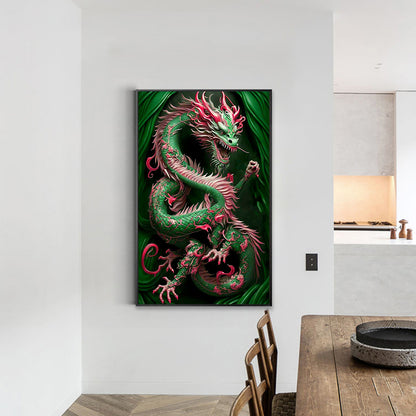 Ferocious Metal Dragon 45*70Ccm(canvas) full round drill diamond painting