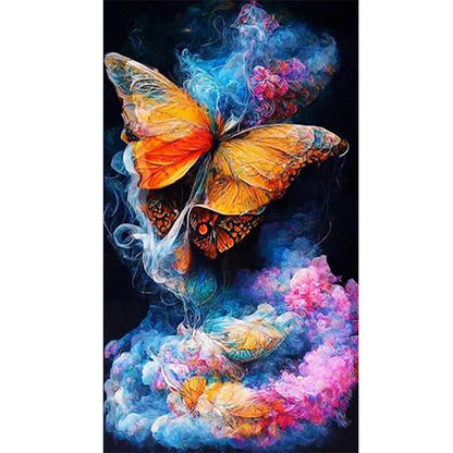 Colorful Mist Butterfly - Full Square Drill Diamond Painting 40*70CM