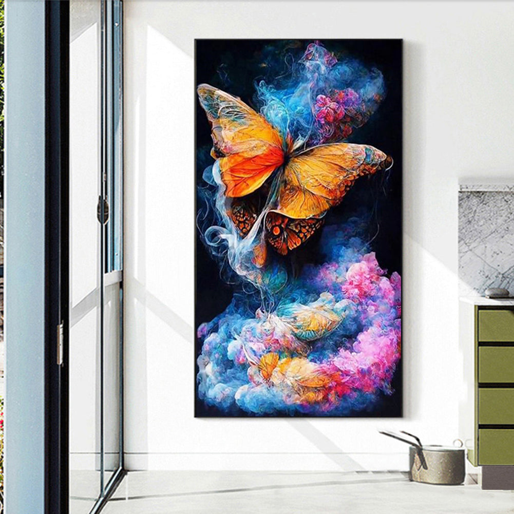 Colorful Mist Butterfly - Full Square Drill Diamond Painting 40*70CM