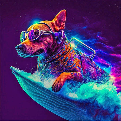 Cool Dog 30*30Ccm(canvas) full round drill diamond painting