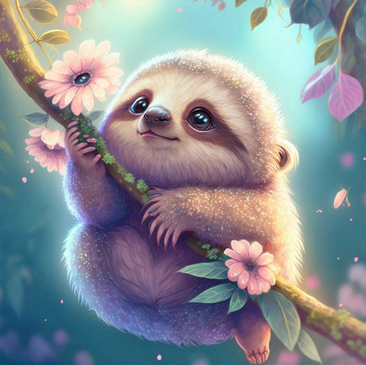 Happy Little Sloth 30*30Ccm(canvas) full round drill diamond painting