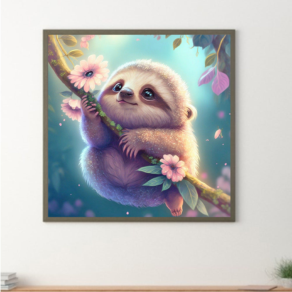 Happy Little Sloth 30*30Ccm(canvas) full round drill diamond painting