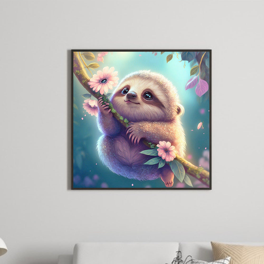 Happy Little Sloth 30*30Ccm(canvas) full round drill diamond painting