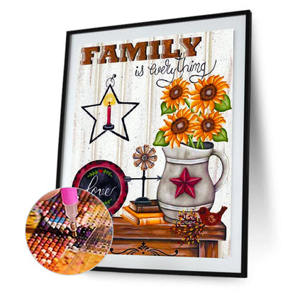 Sunflower Flower 50*60Ccm(canvas) full round drill diamond painting