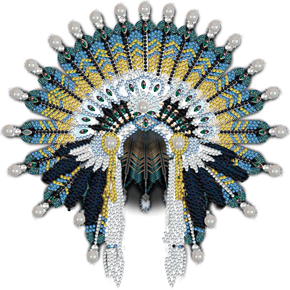 Native American War Hat - Special Shaped Drill Diamond Painting 30*30CM