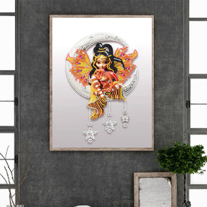 Moon Girl - Special Shaped Drill Diamond Painting 30*40CM