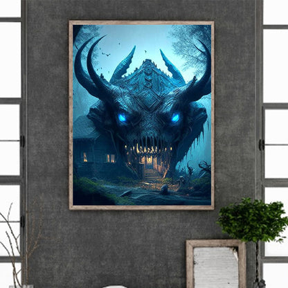 Animal Haunted House - Cow - Full Square Drill Diamond Painting 30*40CM