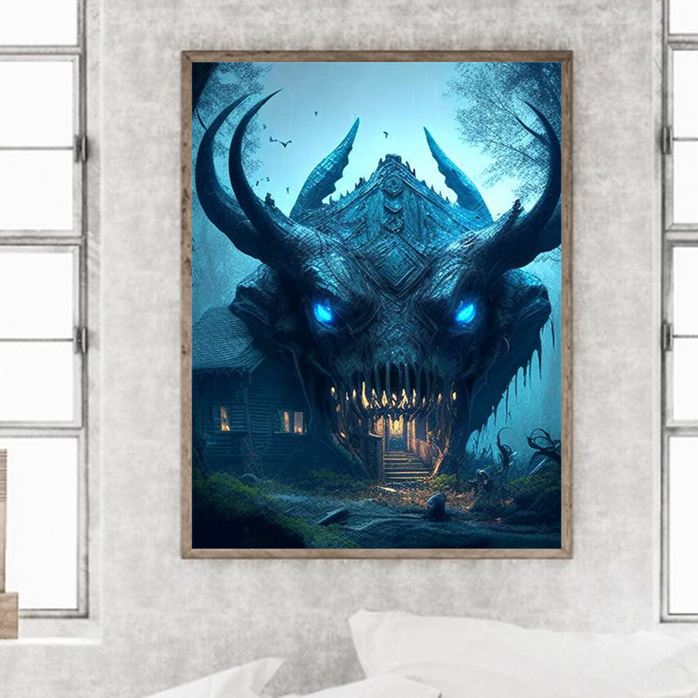 Animal Haunted House - Cow - Full Square Drill Diamond Painting 30*40CM