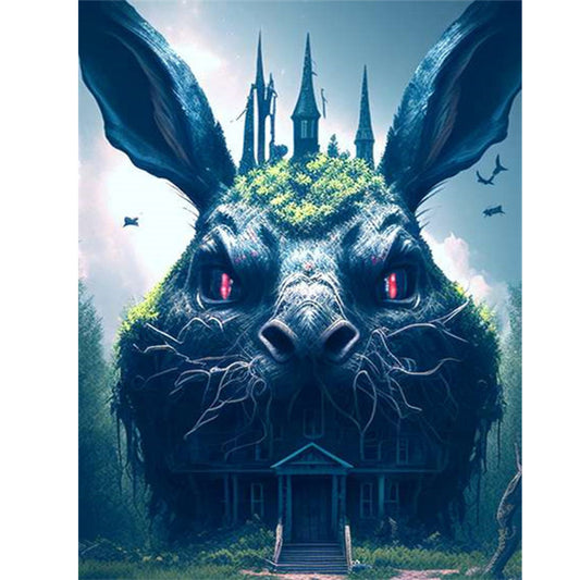 Animal Haunted House - Rabbit - Full Square Drill Diamond Painting 30*40CM