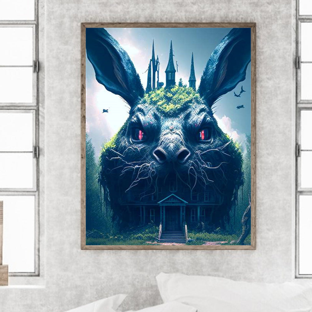 Animal Haunted House - Rabbit - Full Square Drill Diamond Painting 30*40CM