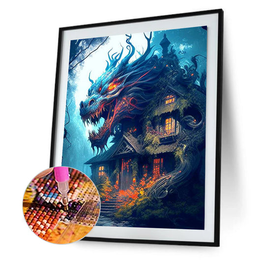 Animal Haunted House - Dragon - Full Square Drill Diamond Painting 30*40CM