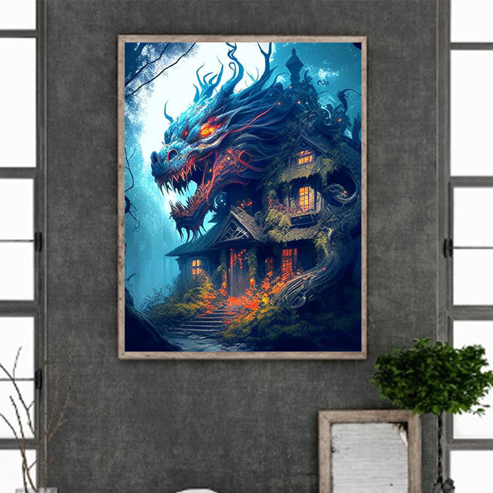 Animal Haunted House - Dragon - Full Square Drill Diamond Painting 30*40CM