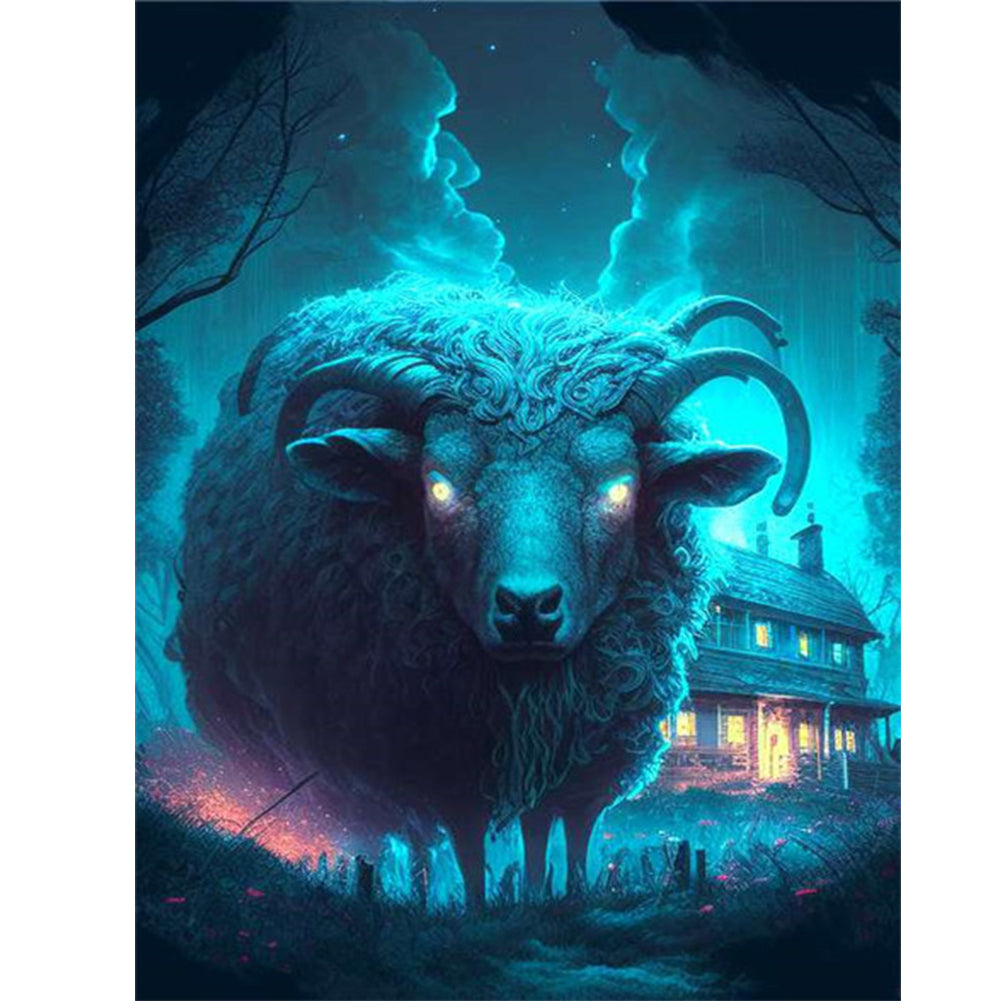 Animal Haunted House - Sheep - Full Square Drill Diamond Painting 30*40CM