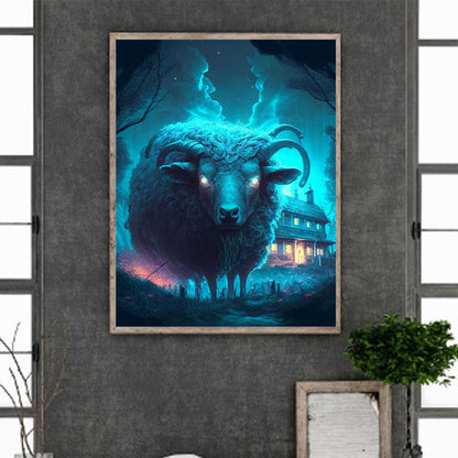 Animal Haunted House - Sheep - Full Square Drill Diamond Painting 30*40CM