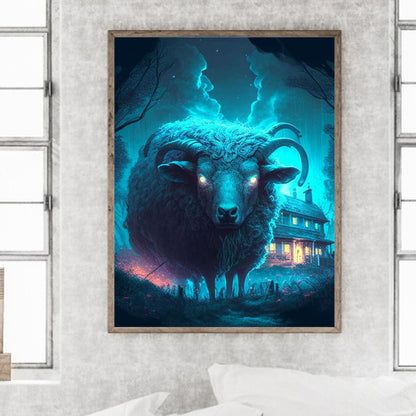 Animal Haunted House - Sheep - Full Square Drill Diamond Painting 30*40CM