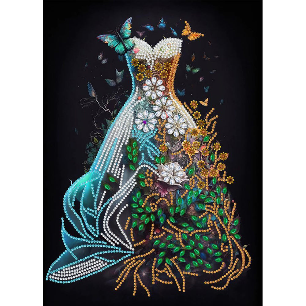 Dream Wedding Dress - Special Shaped Drill Diamond Painting 30*40CM