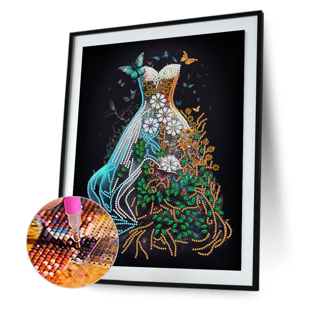 Dream Wedding Dress - Special Shaped Drill Diamond Painting 30*40CM