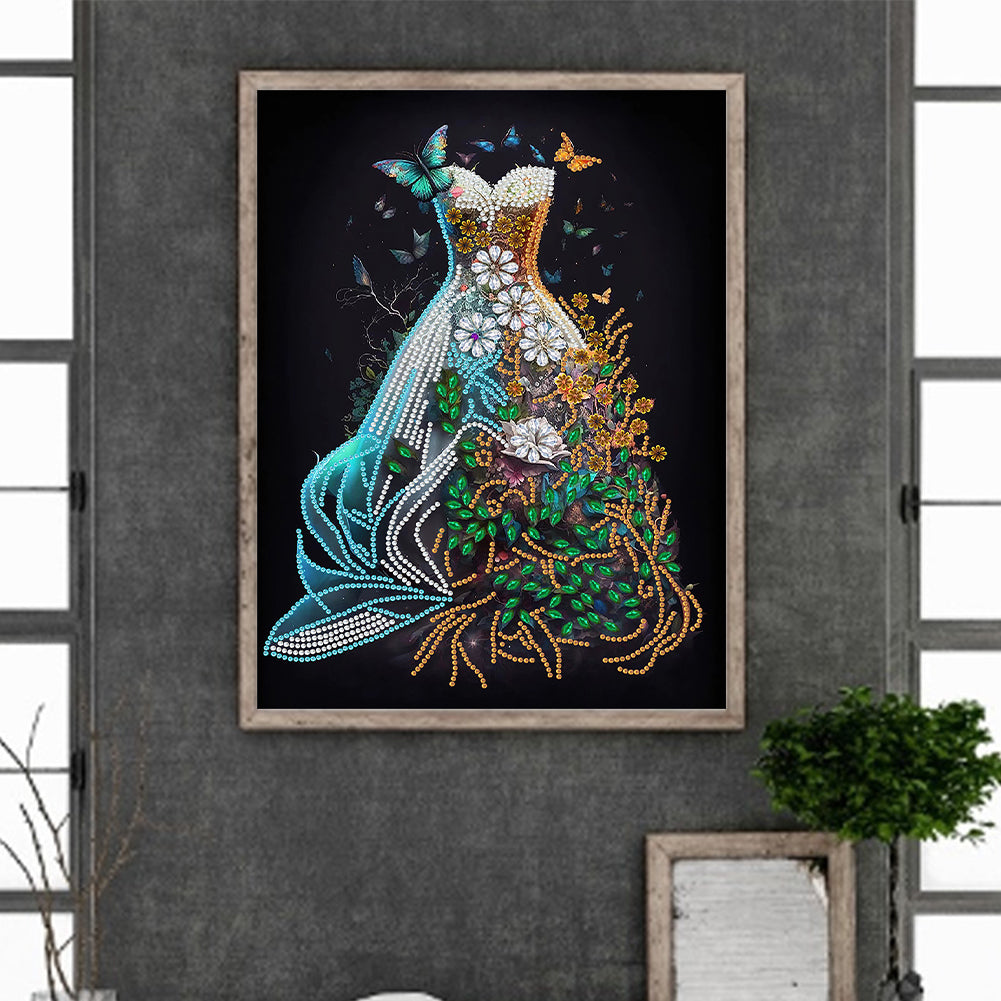 Dream Wedding Dress - Special Shaped Drill Diamond Painting 30*40CM