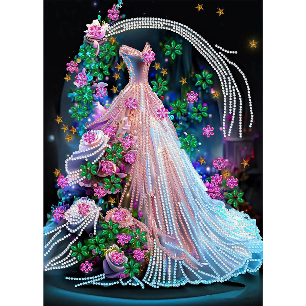 Dream Wedding Dress - Special Shaped Drill Diamond Painting 30*40CM