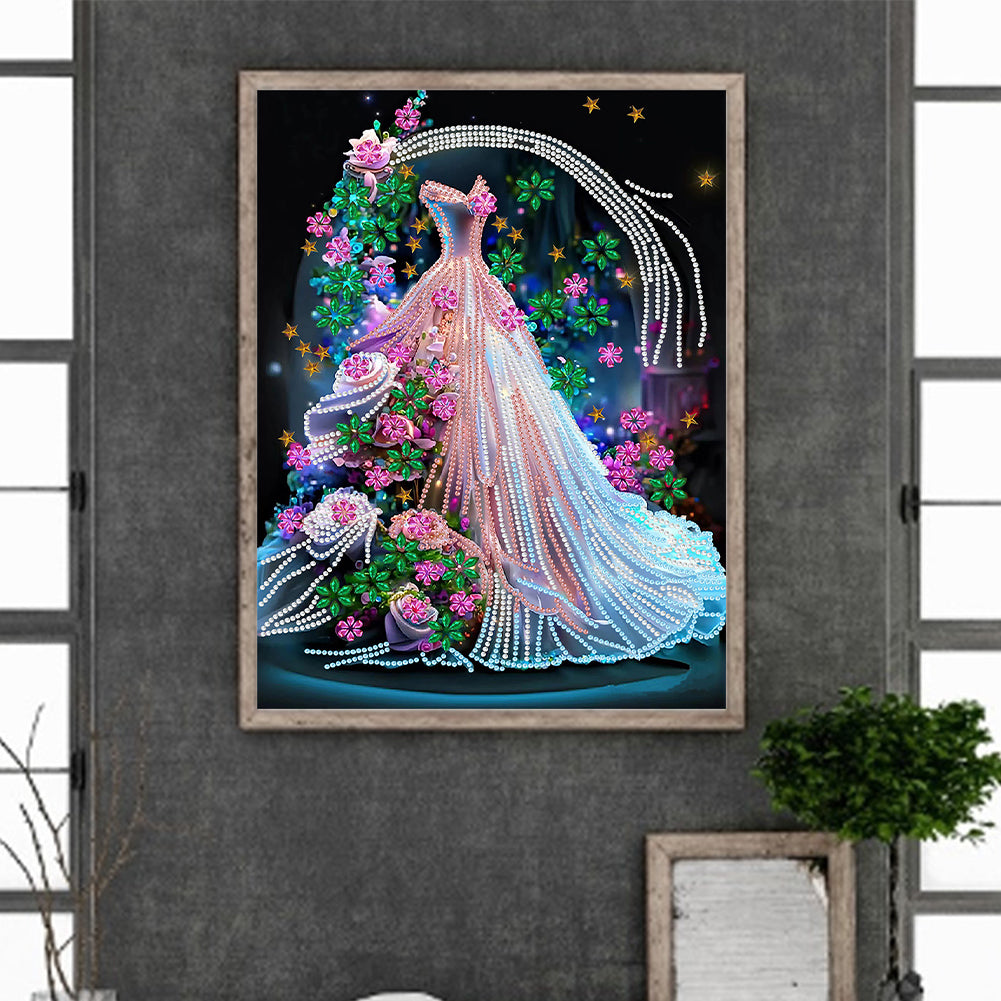 Dream Wedding Dress - Special Shaped Drill Diamond Painting 30*40CM