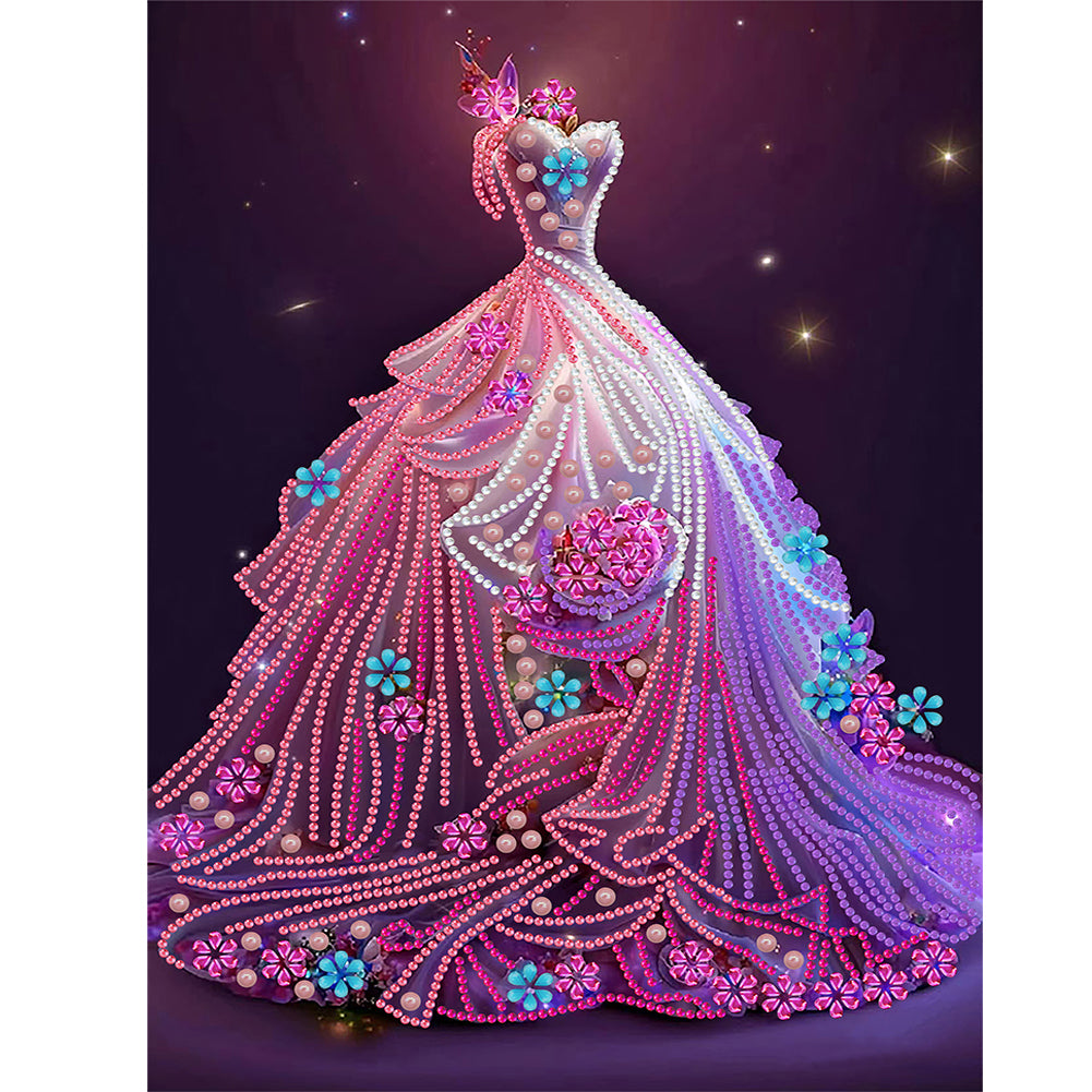 Dream Wedding Dress - Special Shaped Drill Diamond Painting 30*40CM