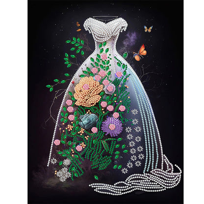 Dream Wedding Dress - Special Shaped Drill Diamond Painting 30*40CM