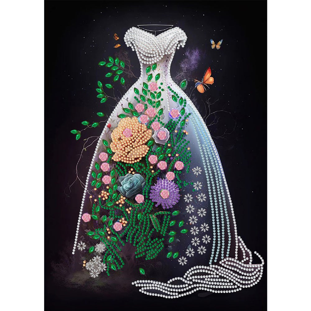 Dream Wedding Dress - Special Shaped Drill Diamond Painting 30*40CM