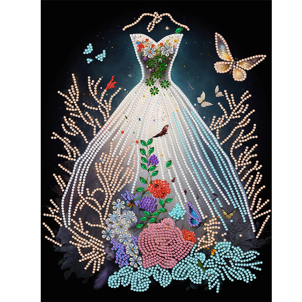 Dream Wedding Dress - Special Shaped Drill Diamond Painting 30*40CM
