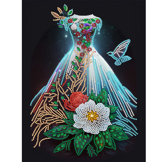 Dream Wedding Dress - Special Shaped Drill Diamond Painting 30*40CM