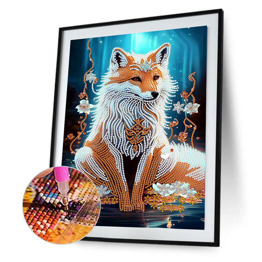 Gorgeous Fox - Special Shaped Drill Diamond Painting 30*40CM