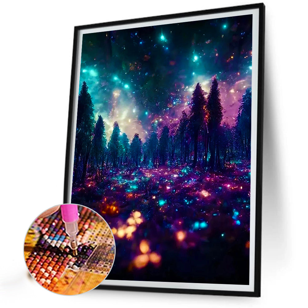 Ziguang Mountain Forest - Full Round Drill Diamond Painting 30*40CM