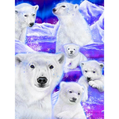 Polar Bear - Full Round Drill Diamond Painting 30*40CM