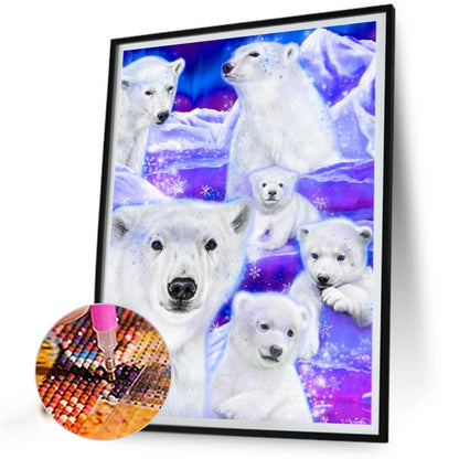 Polar Bear - Full Round Drill Diamond Painting 30*40CM