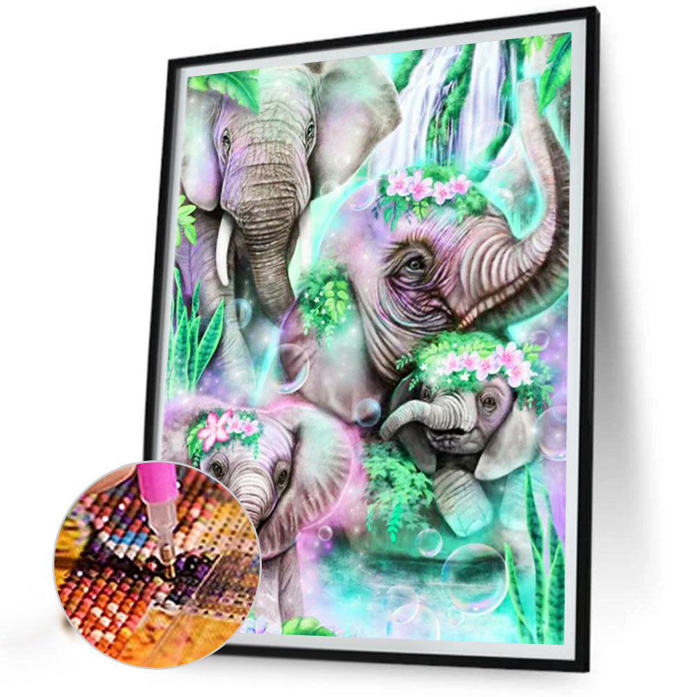 Elephant - Full Round Drill Diamond Painting 30*40CM