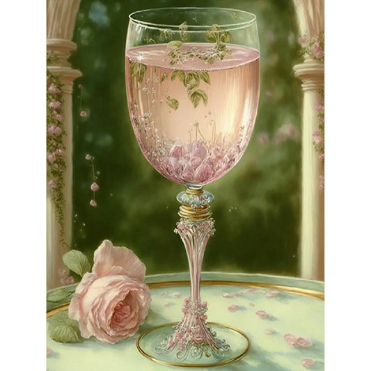 Flower Goblet - Full Round Drill Diamond Painting 30*40CM