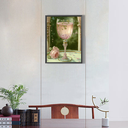 Flower Goblet - Full Round Drill Diamond Painting 30*40CM