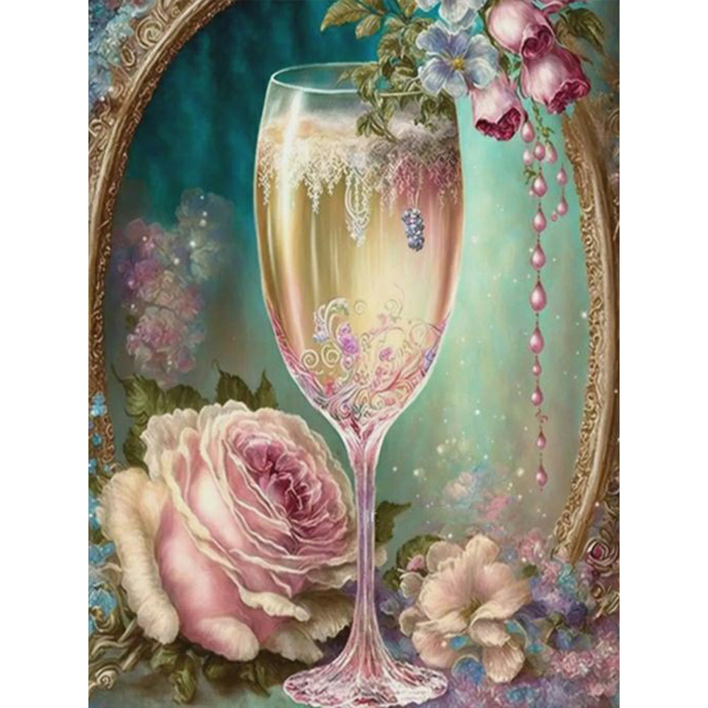 Flower Goblet - Full Round Drill Diamond Painting 30*40CM