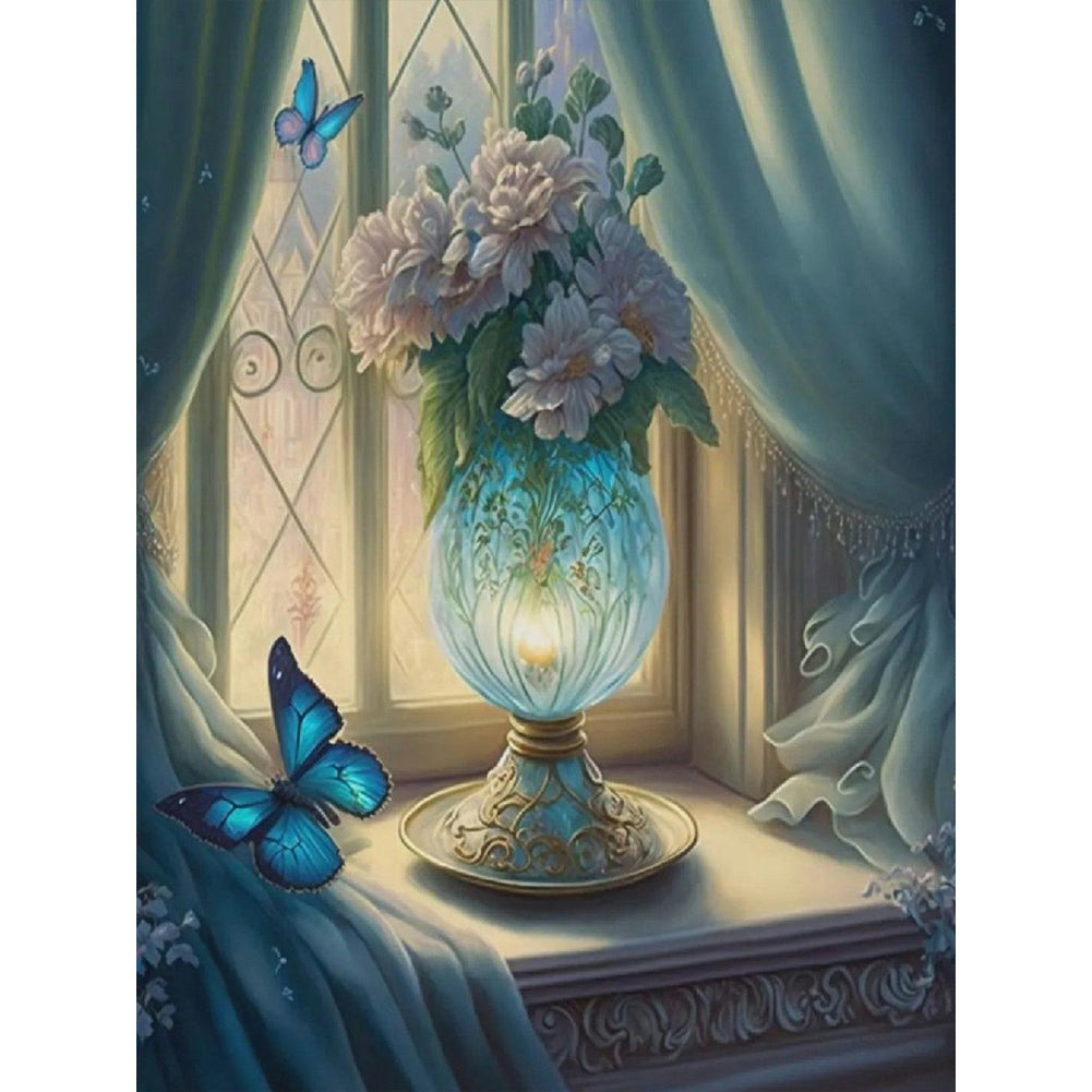 Flower Vase - Full Round Drill Diamond Painting 30*40CM