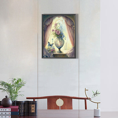 Flower Vase - Full Round Drill Diamond Painting 30*40CM